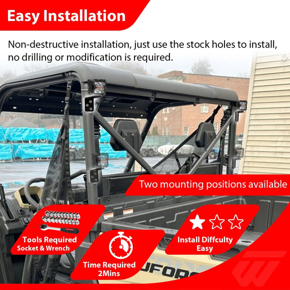 2019 - 2025 CFMoto Uforce 1000/1000XL/U10 Pro Bolt - on UTV Rear Light Mount Bracket - WeiSen - 80104011