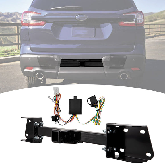 2019 - 2025 Subaru Ascent No Drill Class 3 Trailer Hitch 2" Receiver & Plug&Play 4 - Pin Trailer Wiring Harness - WeiSen - 70108018+70206006