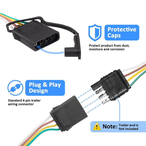 2019 - 2025 Subaru Forester Class 3 Trailer Hitch 2" Receiver & Plug&Play 4 - Pin Trailer Wiring Harness - WeiSen - 70108020+70206006
