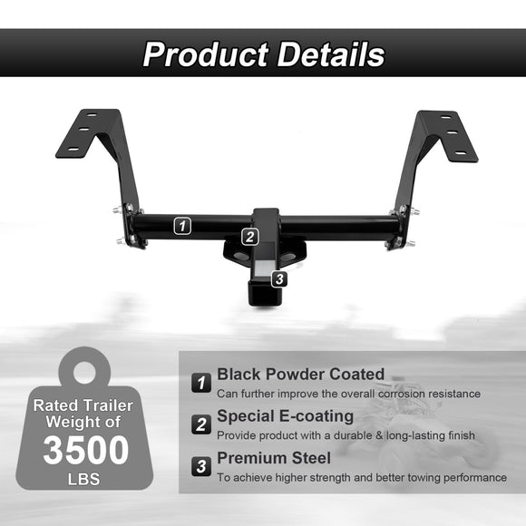 2019 - 2025 Subaru Forester Class 3 Trailer Hitch 2" Receiver & Plug&Play 4 - Pin Trailer Wiring Harness - WeiSen - 70108020+70206006