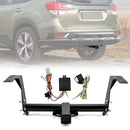 2019 - 2025 Subaru Forester Class 3 Trailer Hitch 2" Receiver & Plug&Play 4 - Pin Trailer Wiring Harness - WeiSen - 70108020+70206006