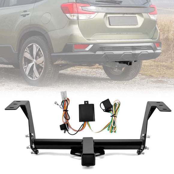 2019 - 2025 Subaru Forester Class 3 Trailer Hitch 2" Receiver & Plug&Play 4 - Pin Trailer Wiring Harness - WeiSen - 70108020+70206006