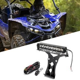 2019-2025 Yamaha YXZ UTV Hood 12" Single-row Straight Light Bar Kit - WeiSen - 8011200301