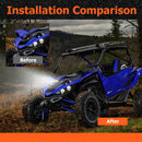 2019-2025 Yamaha YXZ UTV Hood 12" Single-row Straight Light Bar Kit - WeiSen - 8011200302