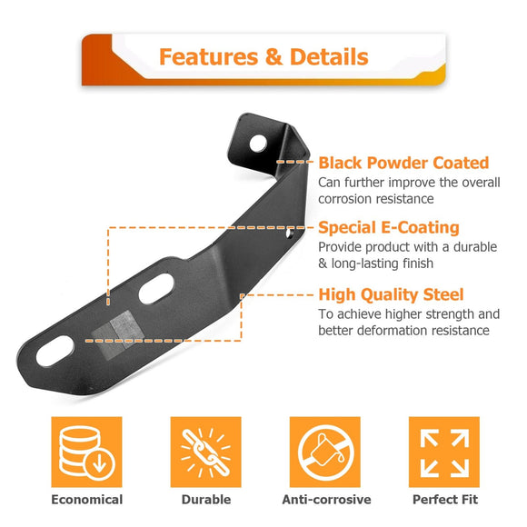 2019 - 2024 5th Gen Toyota RAV4 Heavy Duty Steel Hood LED Work Light Mount Bracket - WeiSen - 70104045