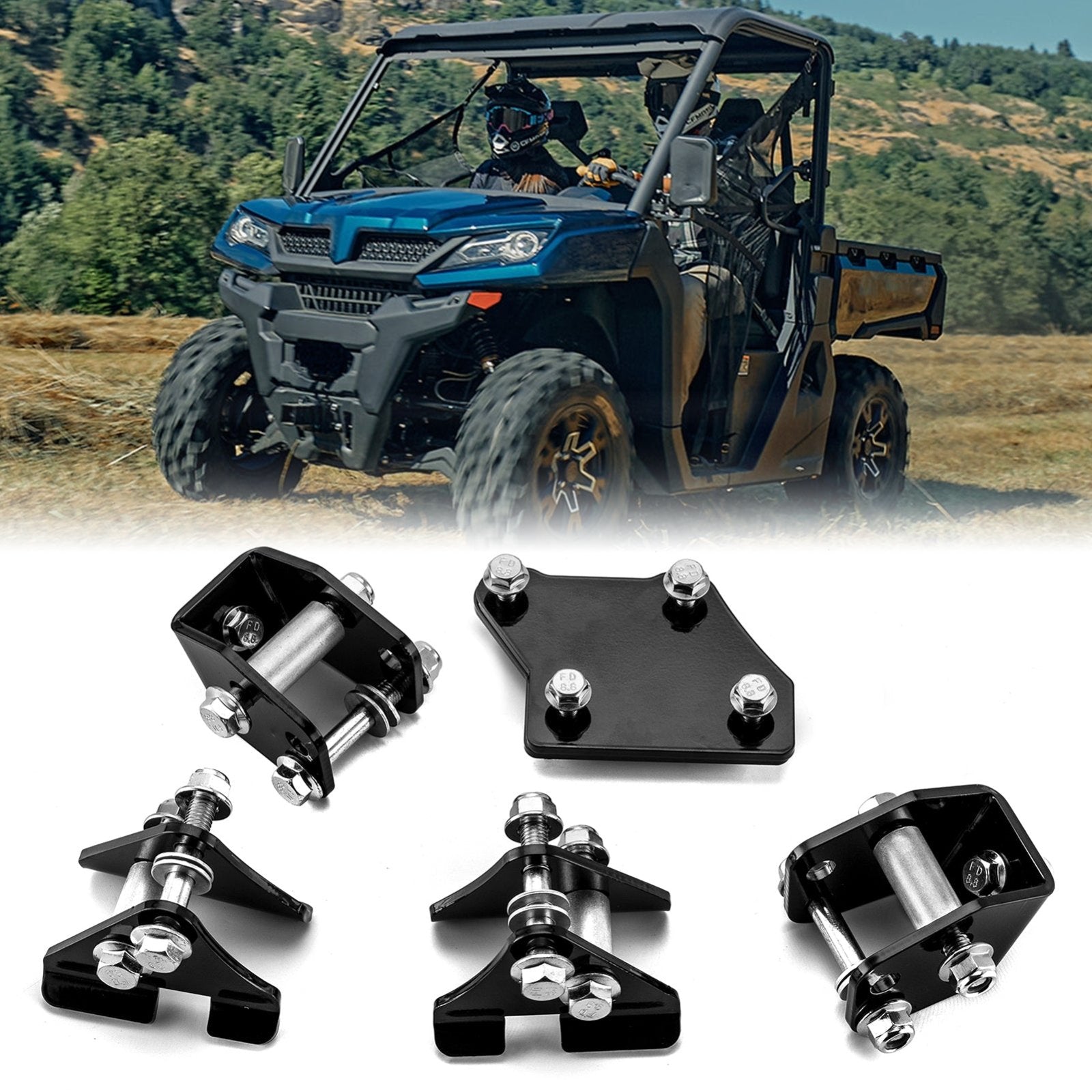 2019+ CFMoto UForce 1000 & 1000 XL Heavy Duty Steel No Drill Front & Rear 2" Full Suspension Lift Kit - WeiSen - 80401083