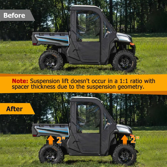 2019+ CFMoto UForce 1000 & 1000 XL Heavy Duty Steel No Drill Front & Rear 2" Full Suspension Lift Kit - WeiSen - 80401083