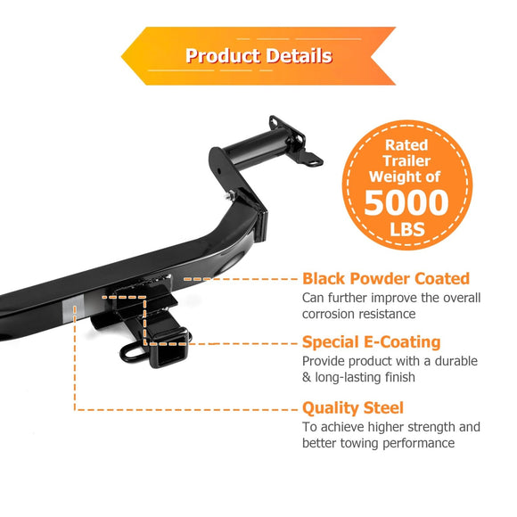 2020 - 2022 Hyundai Palisade Heavy - Duty Steel Class 3 Trailer Hitch 2" Receiver - WeiSen - 70108019