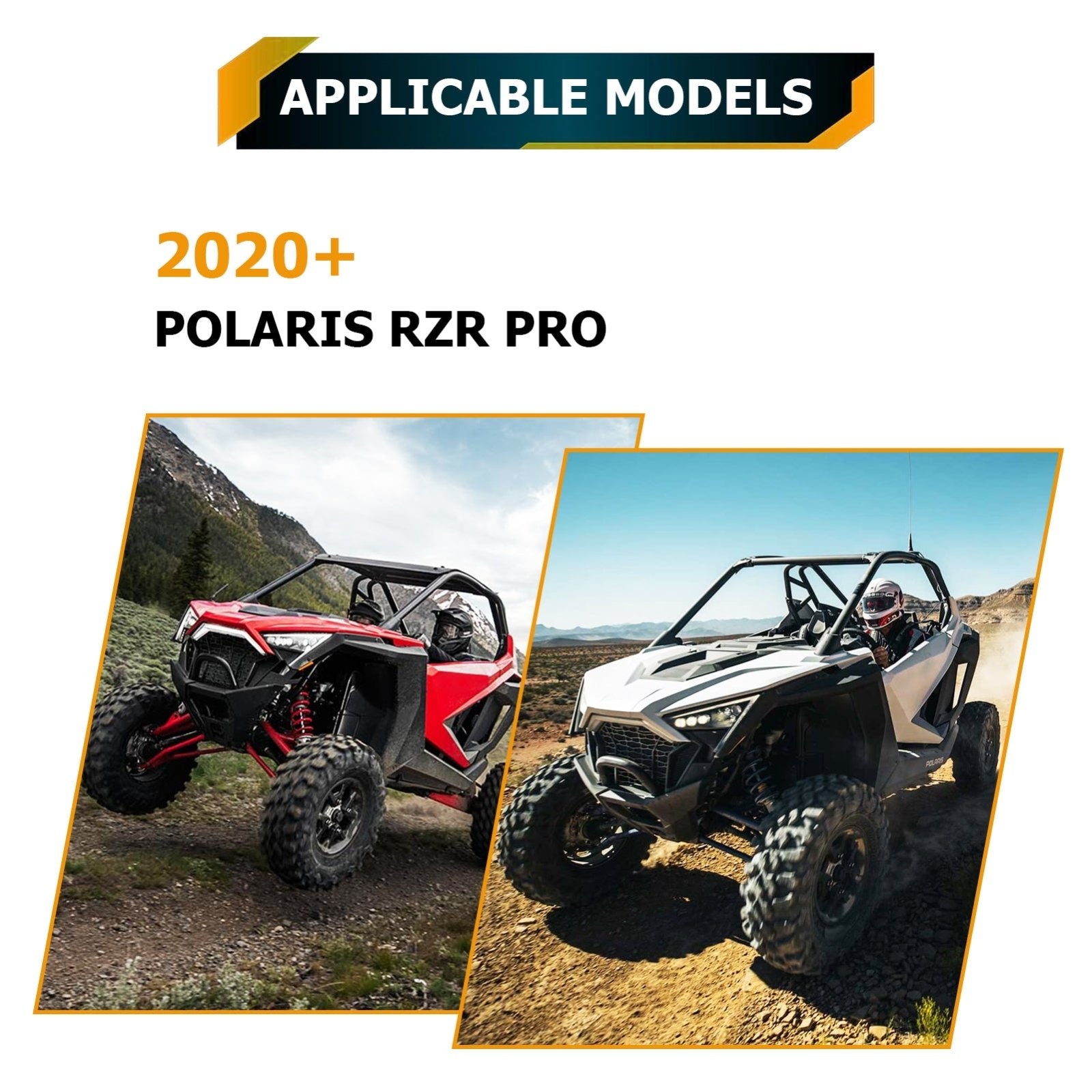 2020-2024 Polaris RZR Pro XP 4 / Pro XP Amber White Strobe 32" Dual Row Curved 180w LED Light Bar - Weisen