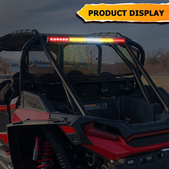 2020 - 2024 Polaris RZR Pro XP Turbo R UTV Rear Multi - Function 30" LED Chase Strobe Light Bar Kit - WeiSen - 80104008+80208001