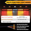 2020 - 2024 Polaris RZR Pro XP Turbo R UTV Rear Multi - Function 30" LED Chase Strobe Light Bar Kit - WeiSen - 80104008+80208001