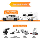 2020 - 2024 Tesla Model Y No - Drill Heavy Duty Steel Class 3 Trailer Hitch 2" Receiver - WeiSen - 70108012