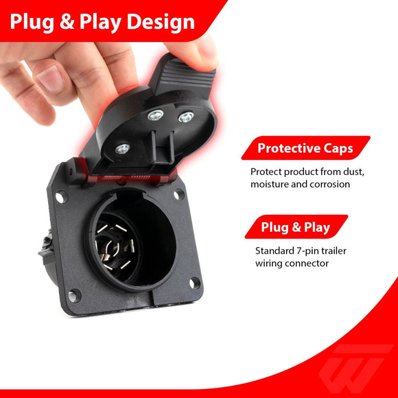 2020 - 2025 Ford F - 250 F - 350 F - 450 F - 550 Super Duty Vehicle - Side Custom RV Blade 7 - Pin Trailer Wiring Harness - WeiSen - 70206085