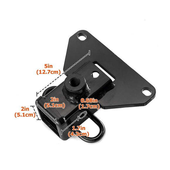 2020 - 2025 Jeep Gladiator JT Rear Class 3 Trailer Hitch 2" Receiver with 4 - Pin Trailer Wiring Harness Kit - WeiSen - 70108008+70206001