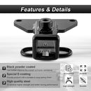 2020 - 2025 Jeep Gladiator JT Rear Class 3 Trailer Hitch 2" Receiver with 4 - Pin Trailer Wiring Harness Kit - WeiSen - 70108008+70206001