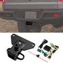2020 - 2025 Jeep Gladiator JT Rear Class 3 Trailer Hitch 2" Receiver with 4 - Pin Trailer Wiring Harness Kit - WeiSen - 70108008+70206001