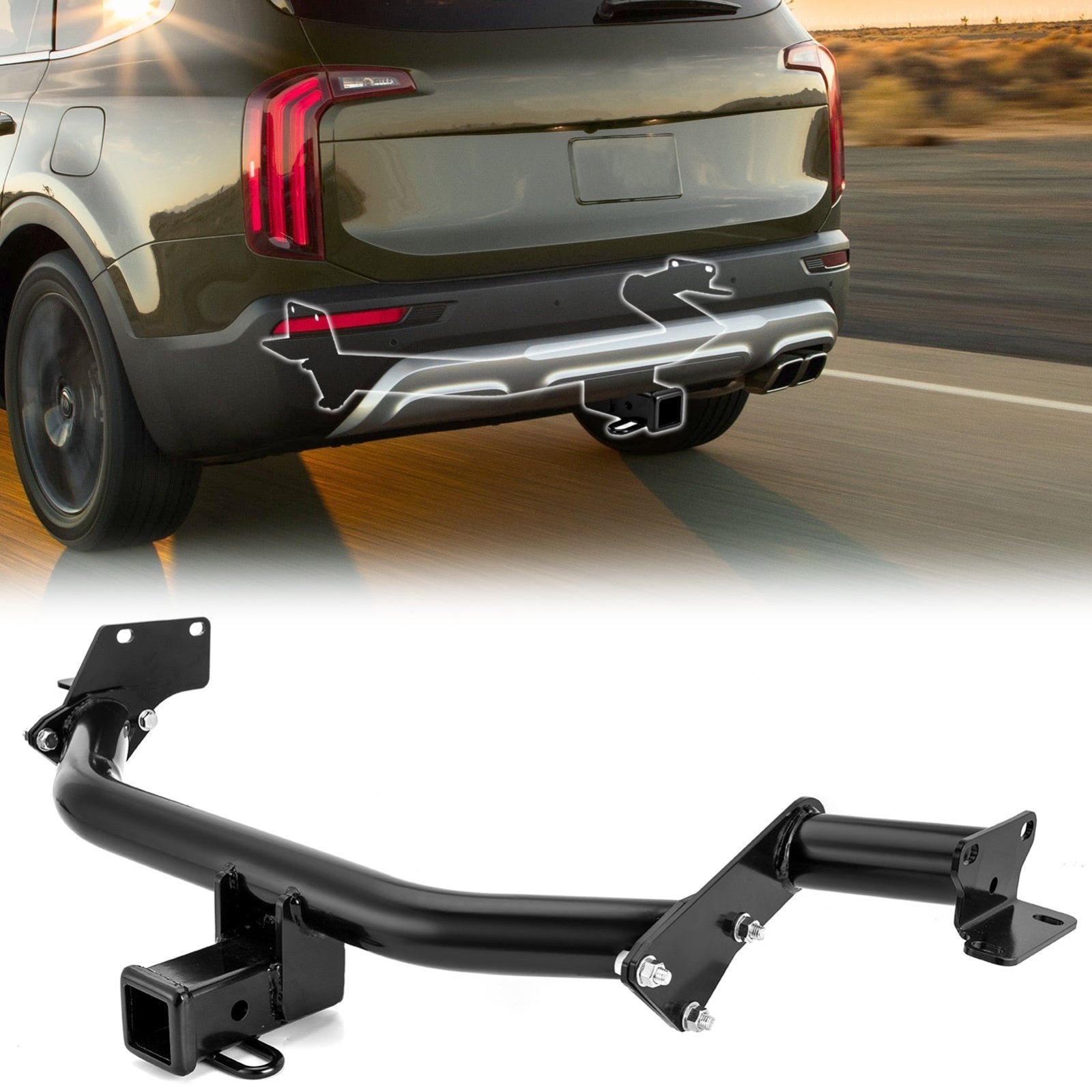 2020 - 2025 Kia Telluride Heavy Duty Steel Rear Class 3 Trailer Hitch 2