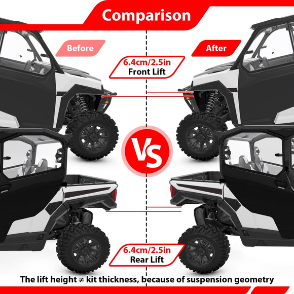 2020 - 2025 Polaris General XP 1000 UTV 6061 Aluminum Front & Rear 2.5Inches Lift Kit - WeiSen - 80401093