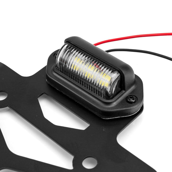 2020 - 2025 Polaris RZR Pro XP/Turbo R/Pro R/Pro S Heavy - Duty Steel License Plate Holder w/ Integrated LED Light & Tail Light Harness - WeiSen - 80203011