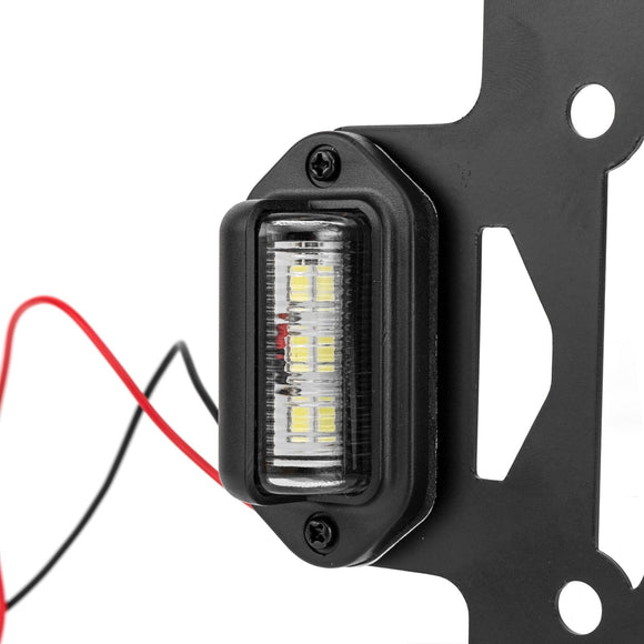 2020 - 2025 Polaris RZR Pro XP/Turbo R/Pro R/Pro S Heavy - Duty Steel License Plate Holder w/ Integrated LED Light & Tail Light Harness - WeiSen - 80203011