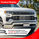2020 - 2025 Silverado 1500 Front Bumper Grille Light Bar Mounting Bracket (for 30" Straight Light Bar) - WeiSen - 70103015