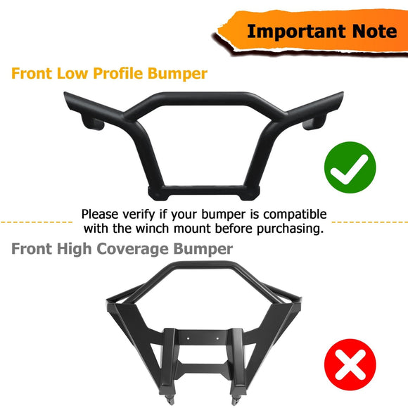 2020 - 2026 Polaris RZR PRO XP 2/4 Heavy Duty Steel UTV Winch Mounting Plate - WeiSen - 80106027