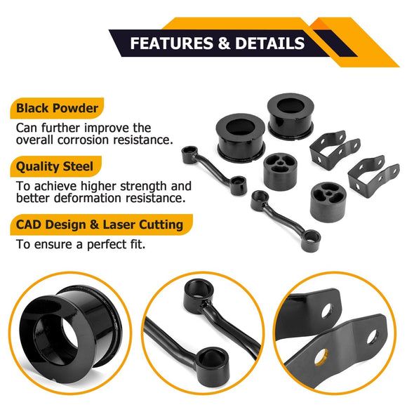 2020+ Jeep Gladiator JT 4WD Heavy Duty Steel Front 2.5" Leveling Lift Kit - WeiSen - 70401043