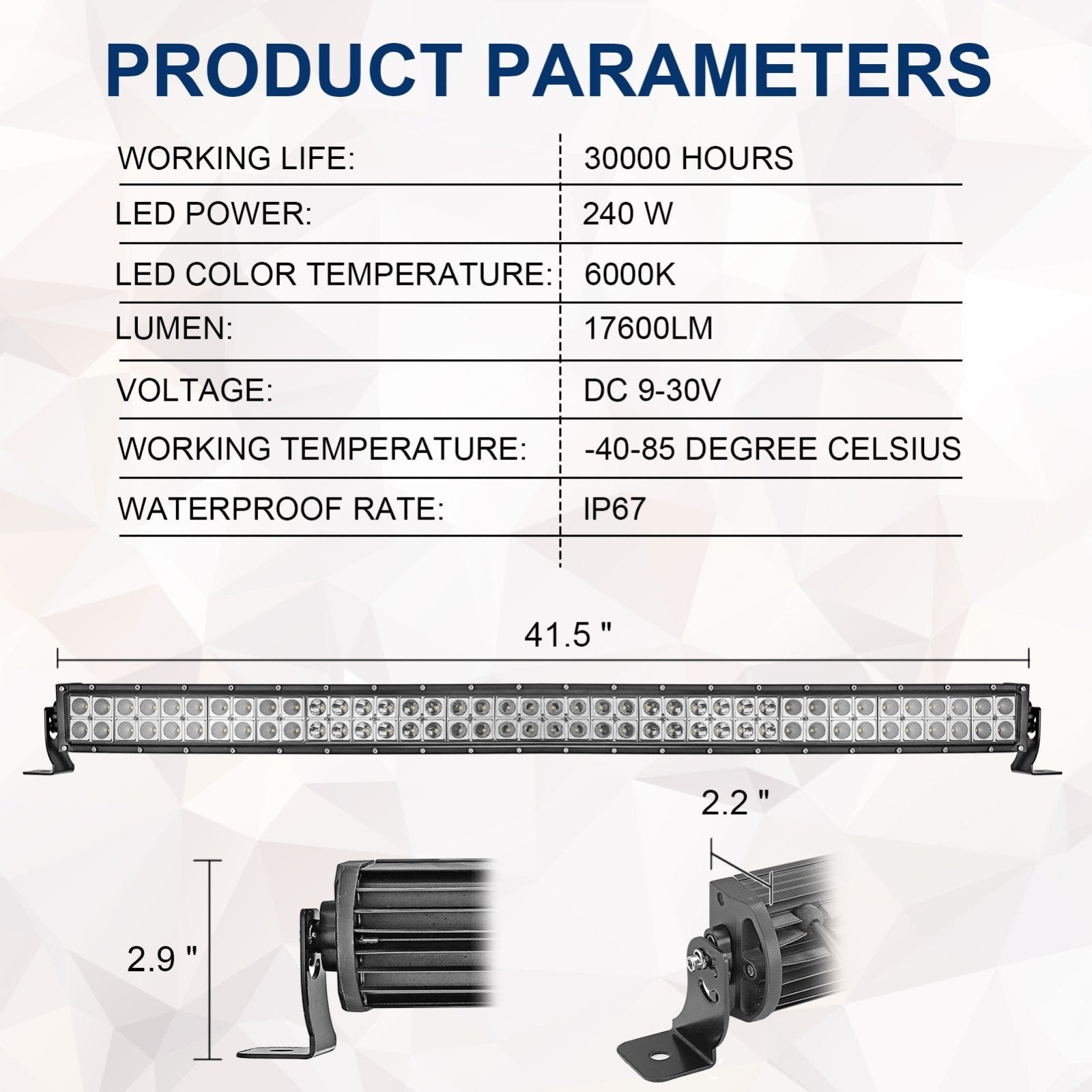 2020+ Kawasaki Teryx KRX 1000 Roof 42" LED Light Bar + A - pillar 5" Light Pods Kit - Weisen