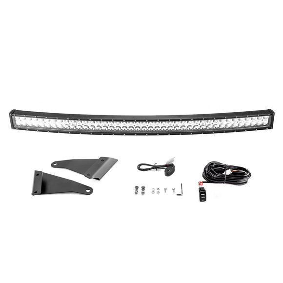 2020+ Kawasaki Teryx KRX 1000 Upper Roof Amber White Strobe 42" Curved LED Light Bar Kit - WeiSen - 80101025+70202020