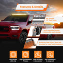 2020+ Kawasaki Teryx KRX 1000 Upper Roof Amber White Strobe 42" Curved LED Light Bar Kit - WeiSen - 80101025+70202020