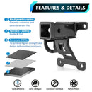 2020+ Polaris RZR PRO XP Heavy - Duty Steel 2" Rear Receiver Hitch & Shackle Hitch Receiver w/ 3/4" D Ring & 7/8" Locking Pin - WeiSen - 80107009+70304017