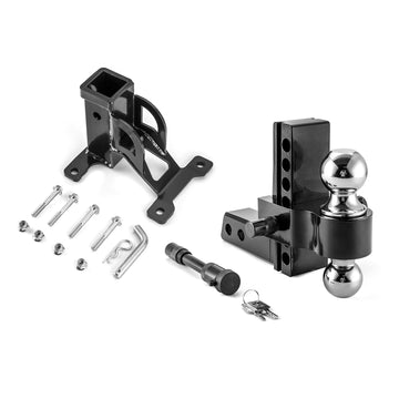 2020+ Polaris RZR PRO XP Heavy - Duty Steel Rear Adjustable Trailer Hitch Ball Mount Receiver Kit - WeiSen - 80107009+70304025