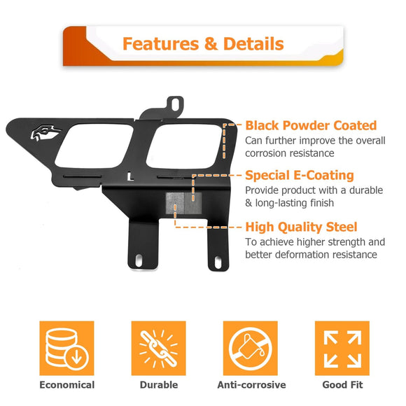 2021 - 2023 Ford F - 150 9th Gen Heavy Duty Steel Front Bumper Fog Light Bracket Mounting - WeiSen - 70102063