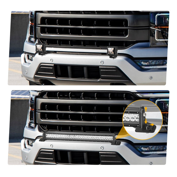2021 - 2023 Ford F - 150 9th Gen Steel Bumper Light Bar Mounting Bracket for 30 - 35" Stright Light Bar / Work Lights - WeiSen - 70102062