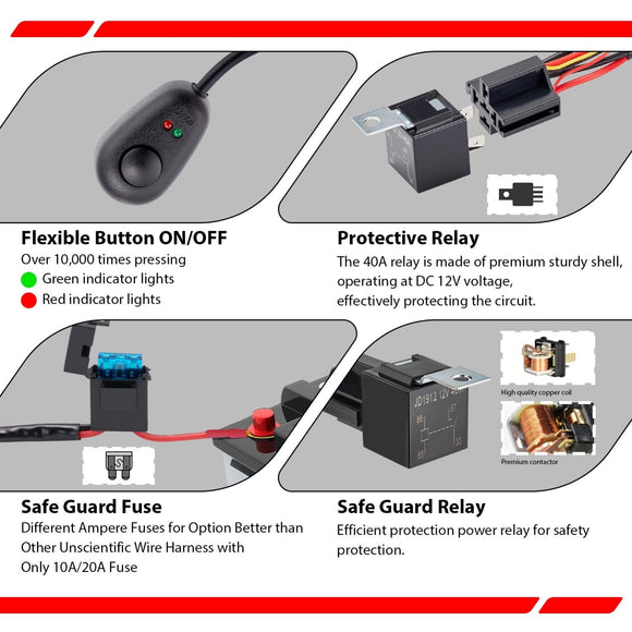 2021 - 2023 Ford F - 150 Raptor Front Bumper Bolt - On Lower Grill 11.3" Light Bar Kit - WeiSen - 70103016