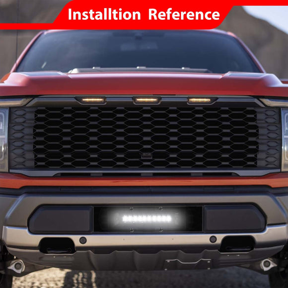 2021 - 2023 Ford F - 150 Raptor Front Bumper Bolt - On Lower Grill 11.3" Light Bar Kit - WeiSen - 70103016
