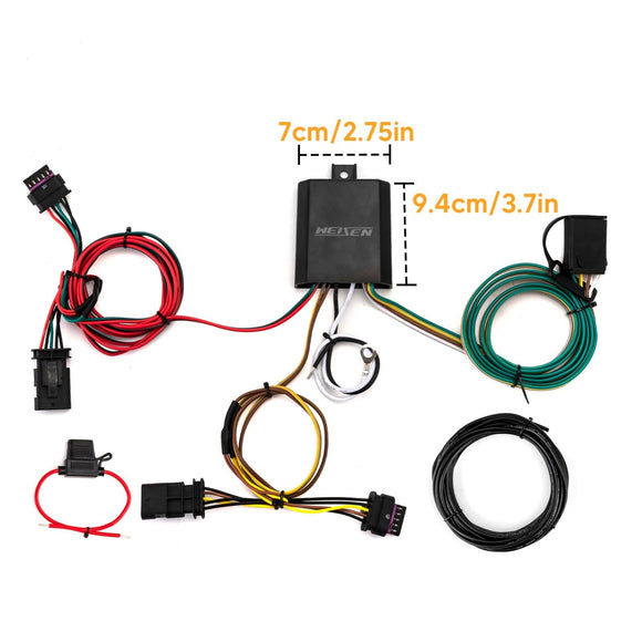 2021 - 2023 Tesla Model Y No Drill Class 3 Trailer Hitch 2" Receiver & Plug&Play 4 - Pin Trailer Wiring Harness - WeiSen - 70108012+70206078