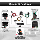 2021 - 2023 Tesla Model Y No Drill Class 3 Trailer Hitch 2" Receiver & Plug&Play 4 - Pin Trailer Wiring Harness - WeiSen - 70108012+70206078