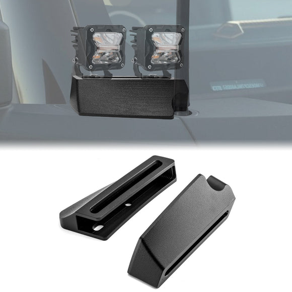 2021 - 2024 Ford Bronco Aluminum Alloy A Pillar LED Pod Light Mounting Brackets - WeiSen - 70104060