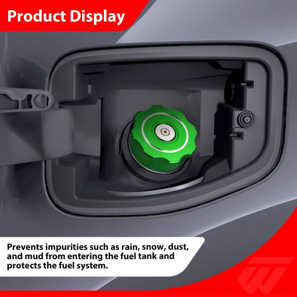 2021 - 2024 Ford F - 150 Trucks Ranger Maverick 6061 Aluminum Anodized Green Capless Fuel System Fuel Cap - WeiSen - 70501008