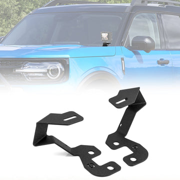 2021 - 2025 Ford Bronco Sport Bolt - On Heavy - Duty Steel Hood Hinge LED Ditch Light Bracket - WeiSen - 70104073