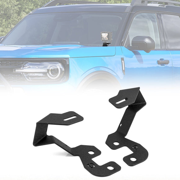 2021 - 2025 Ford Bronco Sport Bolt - On Heavy - Duty Steel Hood Hinge LED Ditch Light Bracket - WeiSen - 70104073