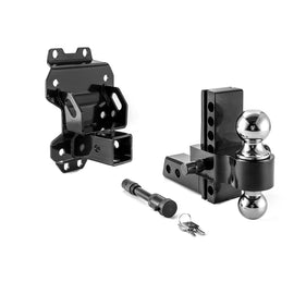 2022 - 2024 Maverick X3/MAX Heavy - Duty Steel Rear Adjustable Trailer Hitch Ball Mount Receiver Kit - WeiSen - 80107021+70304025