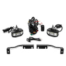 2022 - 2024 Nissan Frontier 2WD/4WD White&Amber Strobe 3.5 Inch LED Hood Hinge Ditch Light Pods w/ Wiring Harness Kit - WeiSen - 70104048+70201013