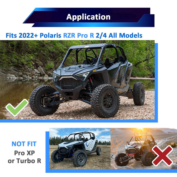 2022 - 2024 Polaris RZR Pro R 2/4 Roof 32" Straight LED Light Bar Kit - WeiSen - 80101028+70202003+80206007