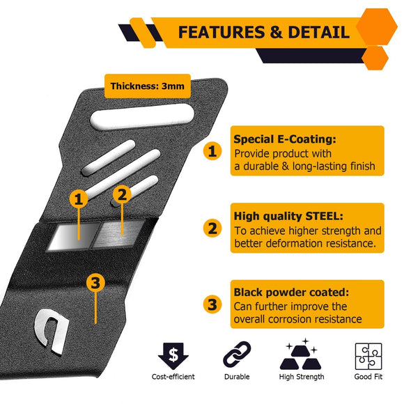 2022 - 2024 Polaris RZR PRO R / PRO R 4 Front Hood 10 - 11" Single Row LED Light Bar Mounting Bracket - WeiSen - 80112001