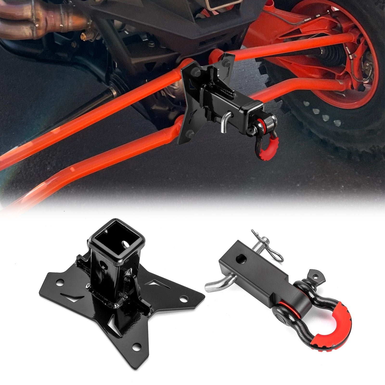 2022 - 2024 Polaris RZR Pro R/Pro R 4 Heavy - Duty Steel 2" Rear Trailer Hitch & Shackle Hitch Receiver - Weisen