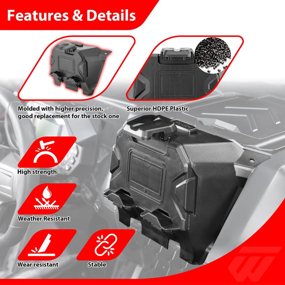2022-2024 Polaris RZR Pro XP / Turbo R / Turbo R UTV Electronic Device Mount w/ Storage Compartment - WeiSen - 80315005