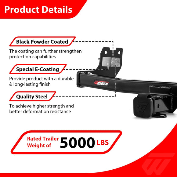 2022 - 2025 Hyundai Santa Cruz Heavy - Duty Steel Class 3 Trailer Hitch 2" Receiver - WeiSen - 70108038