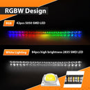 2022 - 2025 Polaris RZR PRO R / PRO R 4 Roof 42" Curved RGBW Flood LED Light Bar - WeiSen - 80101030+70202022+80206007